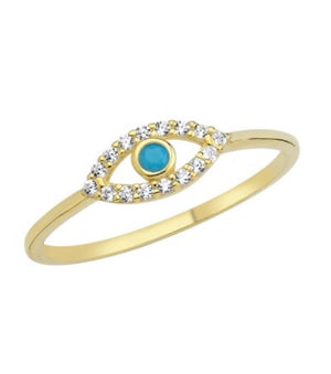 Delicate and Dainty Evil Eye Ring