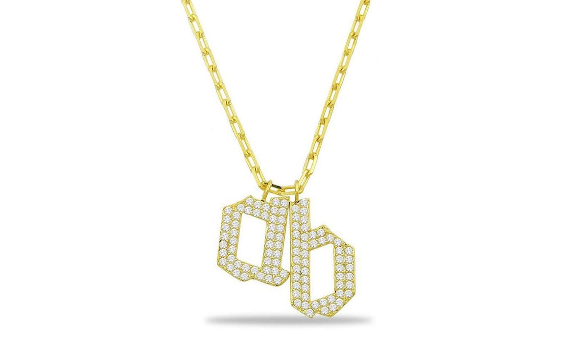 Crystal Initial Necklace