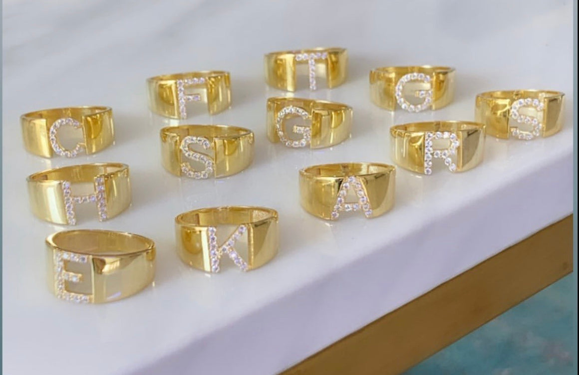 Letter Initial ring