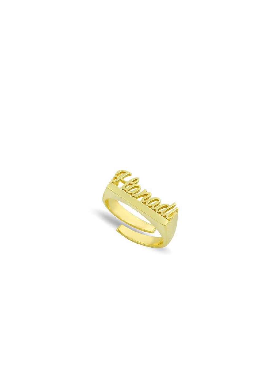 Personalized Script Ring
