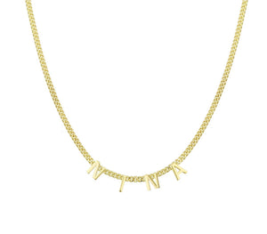 Name Necklace On Link Chain
