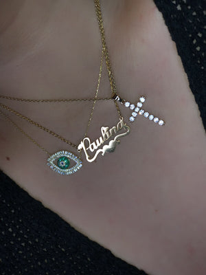 Name necklace with heart design